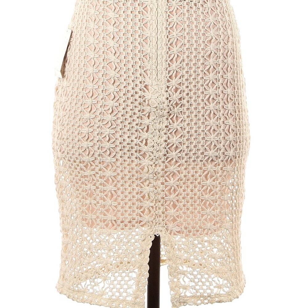 NWT Free People Ivory Honeycomb Skirt Size 2 - Picture 4 of 5
